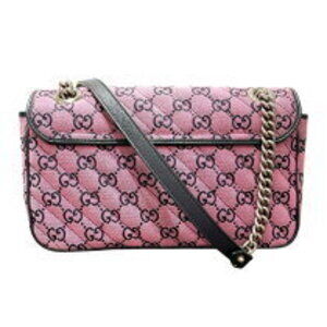 Gucci Bag canvas quilted diagonal Shoulder GG Marmont pink